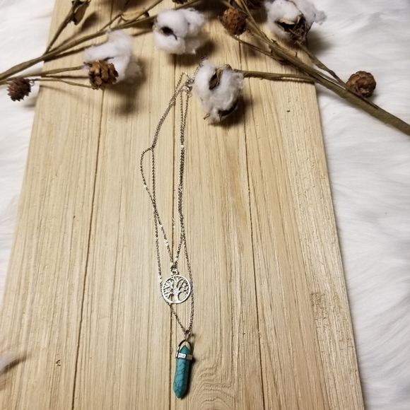 Gorgeous  Tree of Life Turquoise Gemstone SILVER - Picture 3 of 9